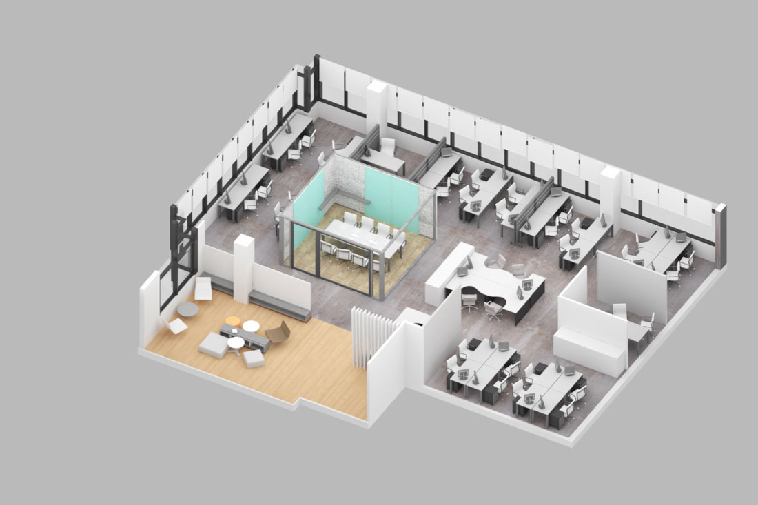 3D-model of commercial space