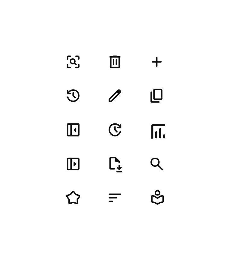Design system component: Icon set
