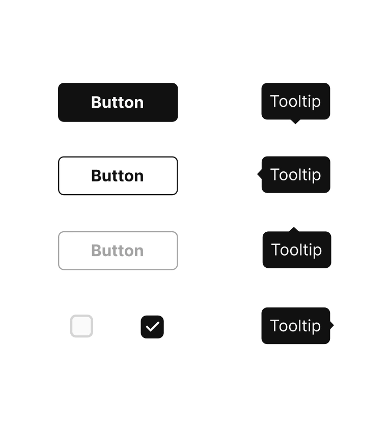 Design system component: Buttons and tooltips